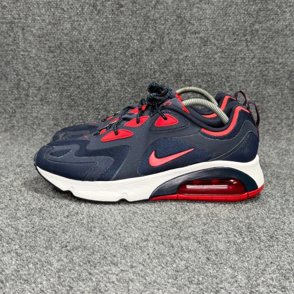 Nike Air Max 200 Running‎ Shoes Men's 10.5 Obsidian University Red Athletic Run